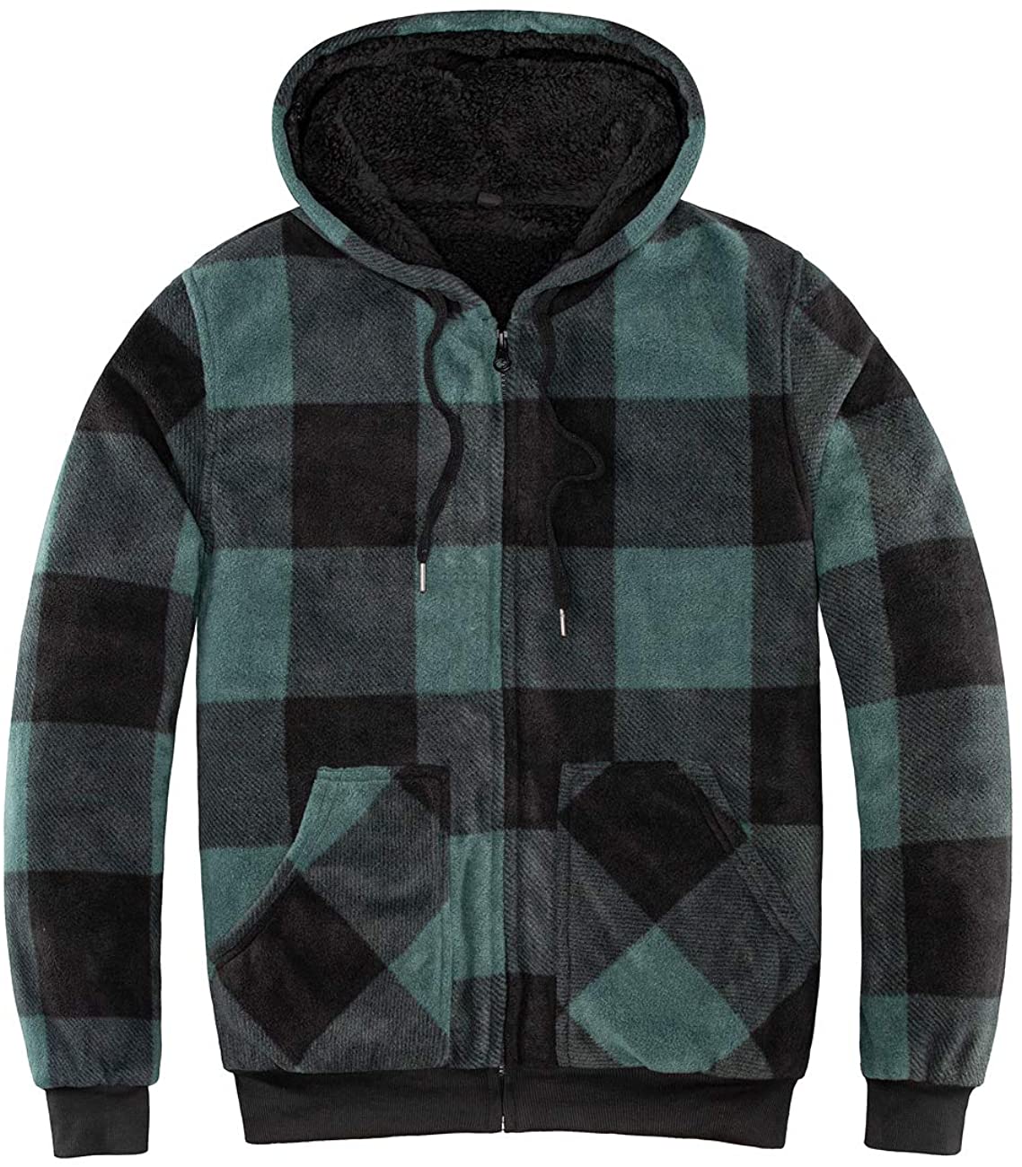 mens flannel with hood