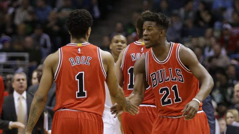 Derrick Rose and Jimmy Butler in 2015