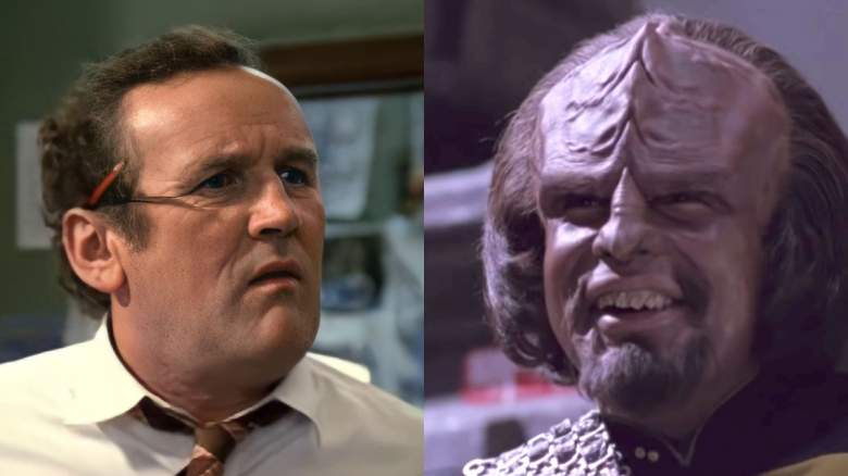 Colm Meaney and Michael Dorn (as Worf)