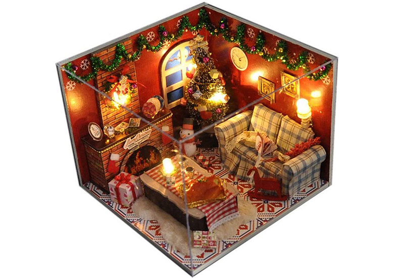 flever christmas dollhouse kit