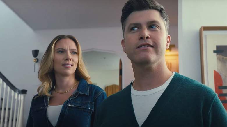 Scarlett Johansson and Colin Jost star in Amazon Super Bowl ad