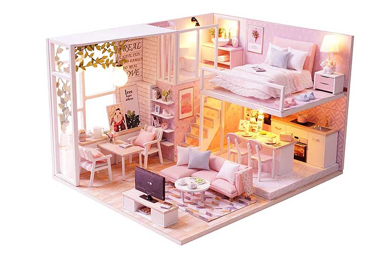 pink doll house