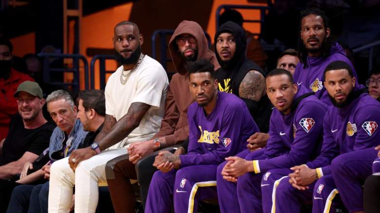 The Lakers' bench