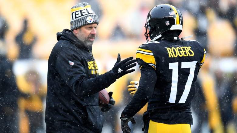 Todd Haley with Eli Rogers
