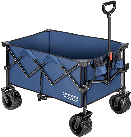 150 Lb Cart Capacity Weighs 14 Pounds Mighty Hauler Collapsible Folding Utility Wagon Red Folds Into 6.5 Wide Briefcase 