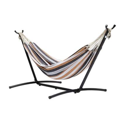 Amazon Basics Double Hammock with 9-foot space-saving steel stand and carrying case