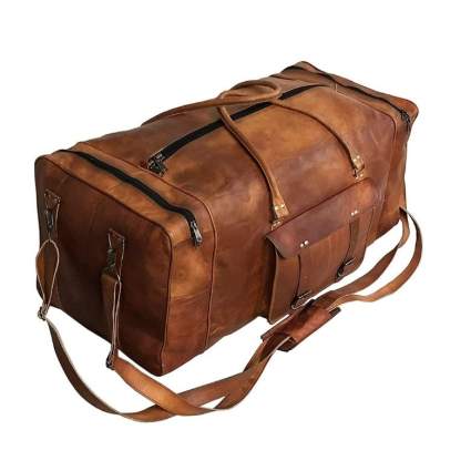 Large Leather 32-Inch Luggage Handmade Duffel Bag