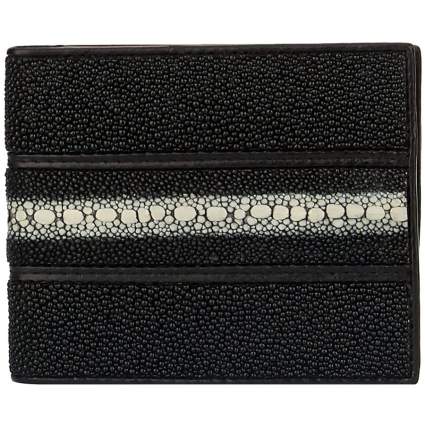 Black and white stringray wallet