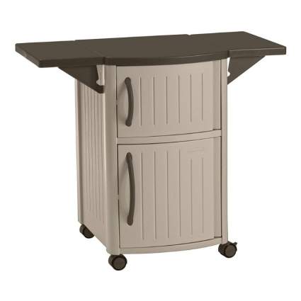 Suncast Outdoor Grilling Prep Station Table with Storage