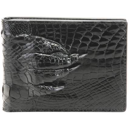 Black wallet with crocodile claw