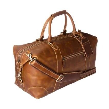 Viosi Genuine Leather Travel Duffel Bag