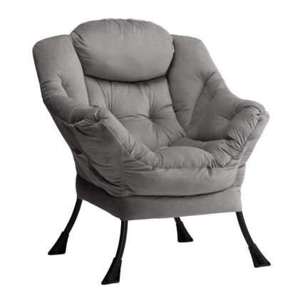 AcozyHom Modern Large Cotton Fabric Lazy Chair