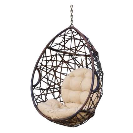 Christopher Knight Home 312592 Isaiah Indoor/Outdoor Wicker Tear Drop Hanging Chair