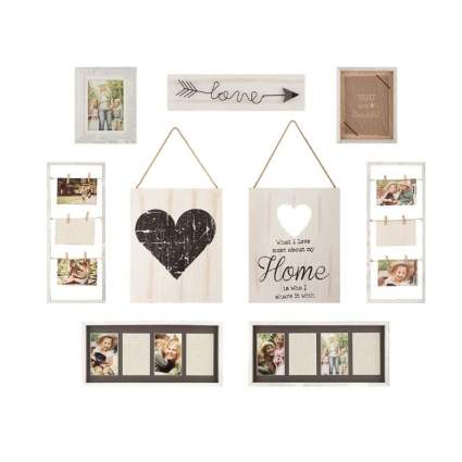 Gallery Perfect 17FW1938 Rustic Collage Gallery Wall Kit Picture Frame Set