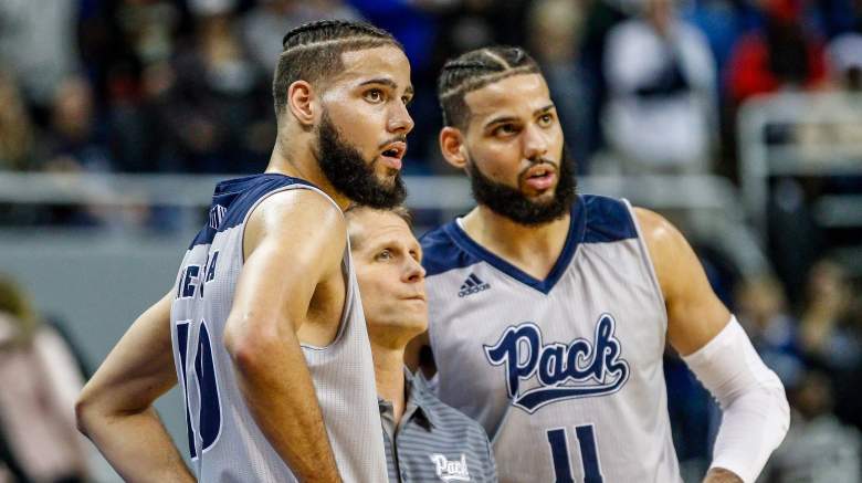 Caleb Martin (left) with Eric Musselman (center) and Cody Martin, in 2018.