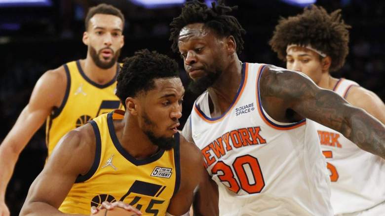Donovan Mitchell of the Utah Jazz and Julius Randle of the New York Knicks.