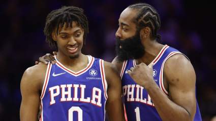 Odd Interaction Between Sixers Stars James Harden & Tyrese Maxey Goes Viral