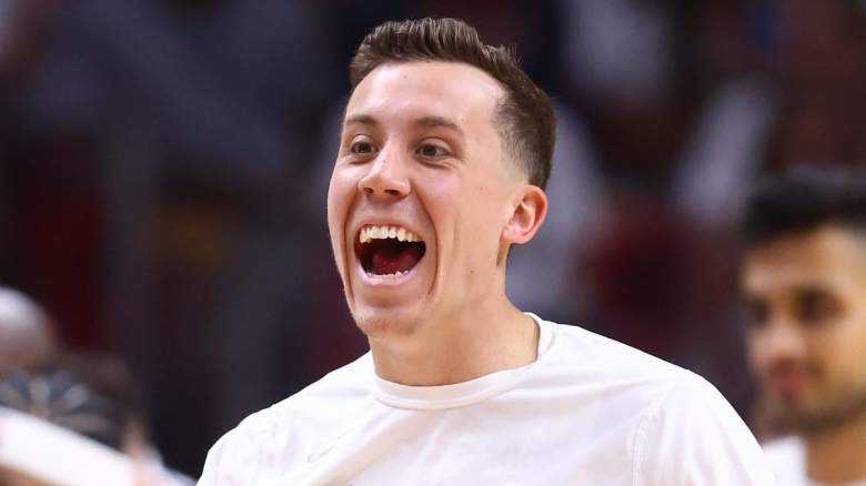 Duncan Robinson of the Miami Heat was listed as an offseason trade target for the Boston Celtics.