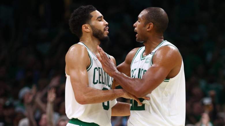 Al Horford and Jayson Tatum of the Boston Celtics.