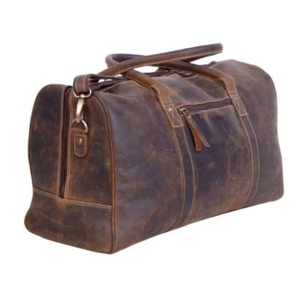 KomalC 24 Inch Leather Duffel Bag