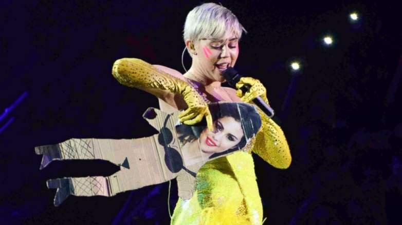 Miley Cyrus Selena Gomez Cutout