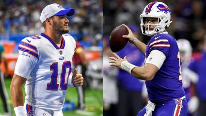 Photo of Bills QB Josh Allen Holding Mitch Trubisky’s Baby Goes Viral