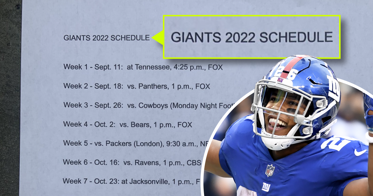 Full Giants Schedule Leak Reveals Tough NFC East Stretch