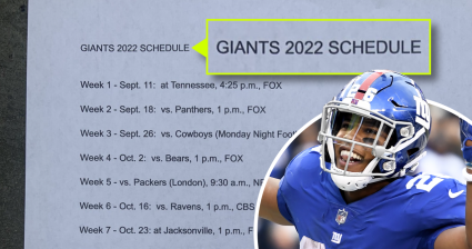 Full Giants Schedule Leak Reveals Tough NFC East Stretch