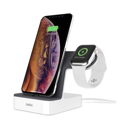 Belkin F8J237ttWHT iPhone Charging Dock + Apple Watch Charging Stand