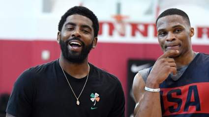 Nets Kyrie Irving Goes Viral for Exchange With Lakers Russell Westbrook