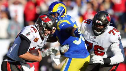 Tom Brady Cracks Retirement Joke After Watching Rams’ Aaron Donald