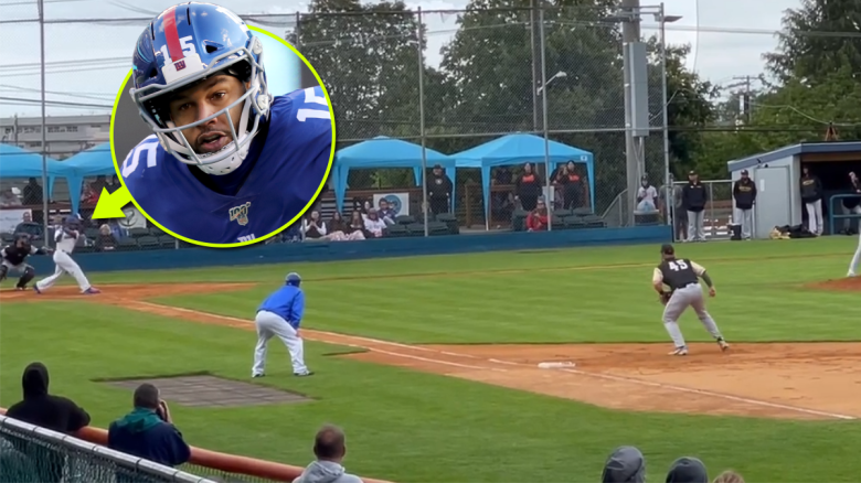 Golden Tate Hits RBI Double in Baseball Debut: WATCH