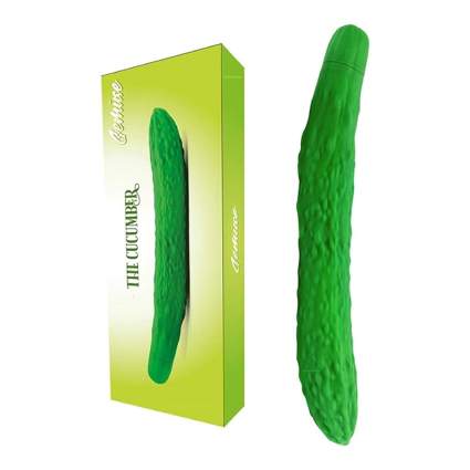 Box with green vibrating cucumber