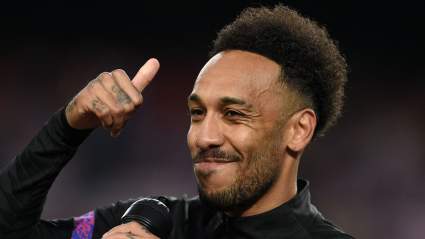 Barcelona Striker Pierre-Emerick Aubameyang Shows Off New Look