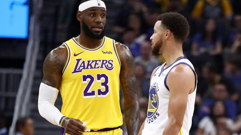 Warriors' Curry Explains Viral Exchange With Lakers' James | Heavy.com