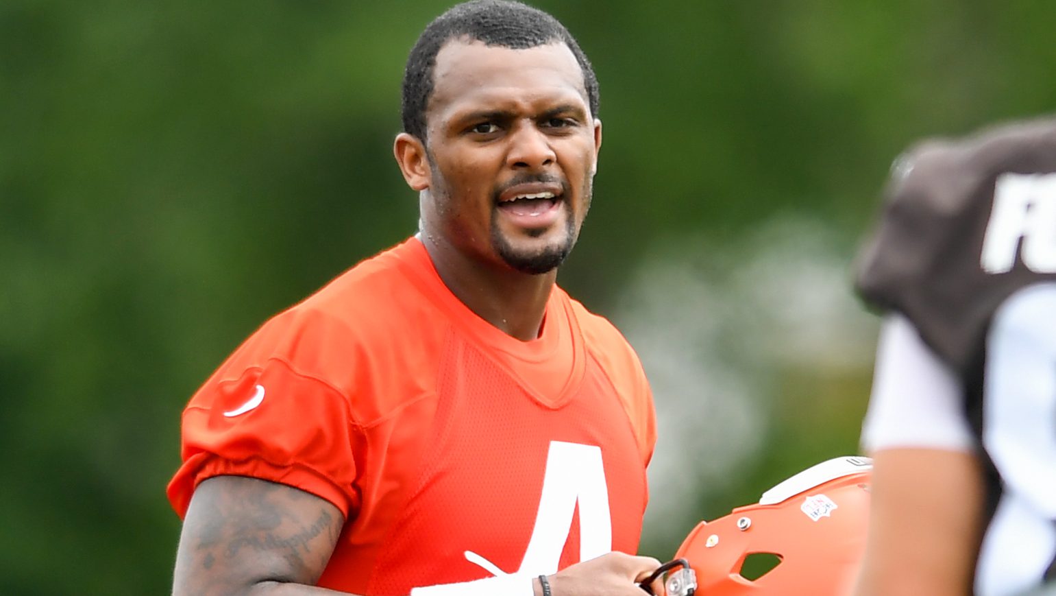 Stainbrook] #Browns QB Deshaun Watson in uniform for the first