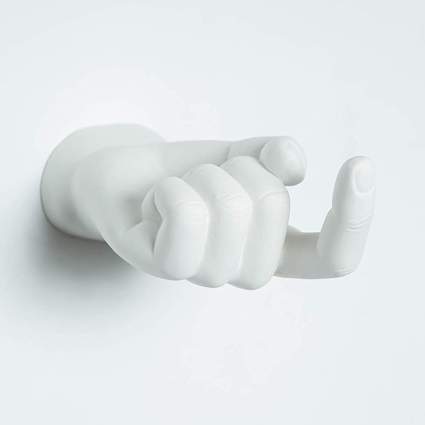 White hand wall sculpture