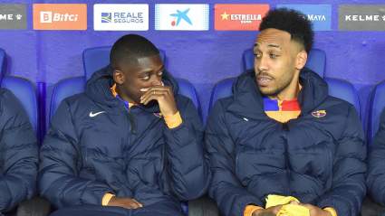 Aubameyang Lets Slip What’s Going On With Dembele at Barcelona [LOOK]