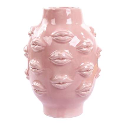Vase with sculpted lips