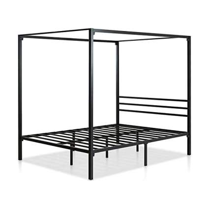 black metal canopy bed frame