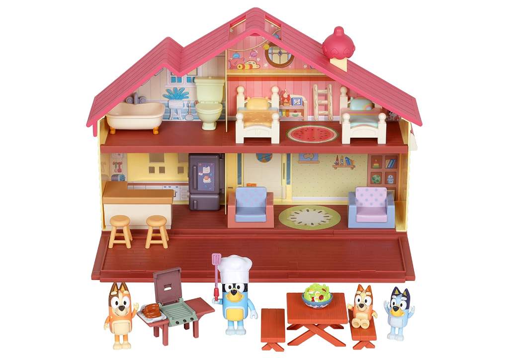 Image showing the Bluey Mega Bundle house, grill, and picnic accessories.