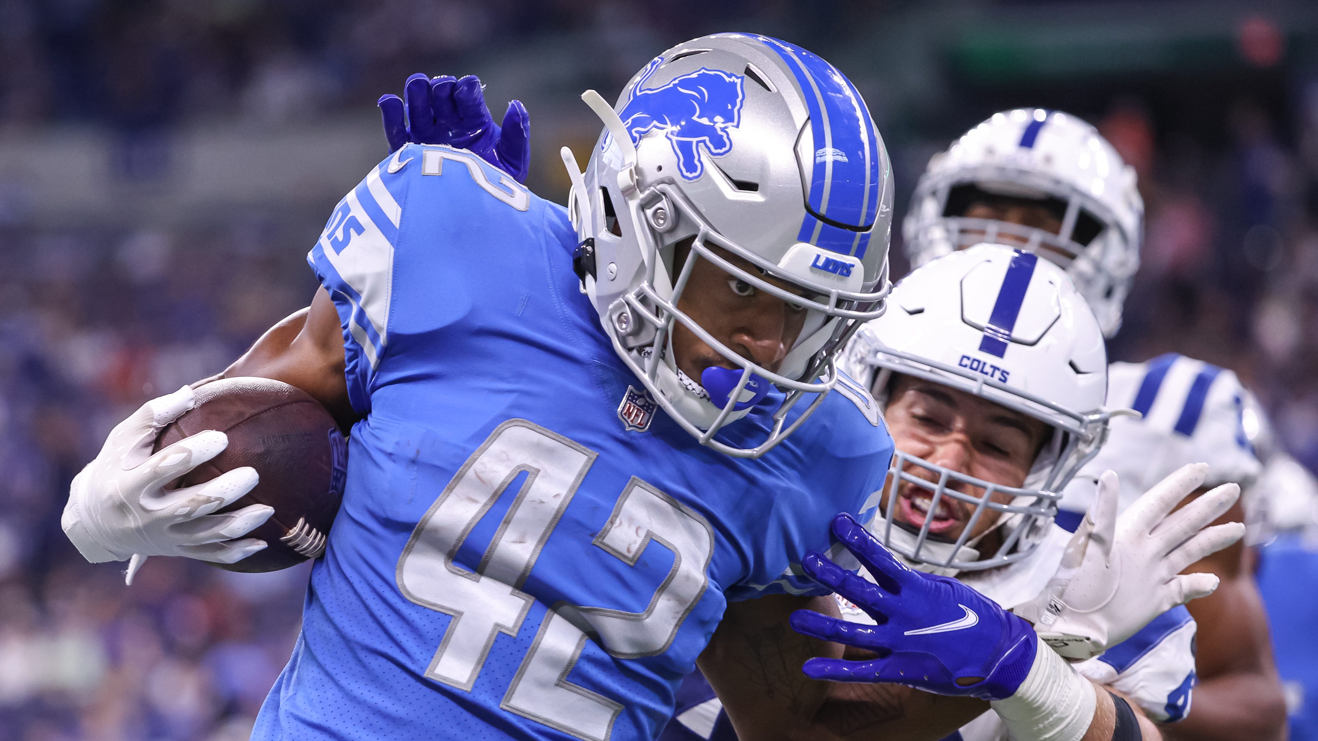 Chicago, IL, USA. 13th Nov, 2022. Detroit Lions #42 Justin Jackson