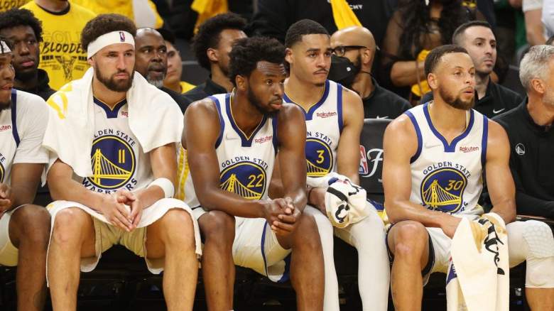 Multiple members of the Golden State Warriors.
