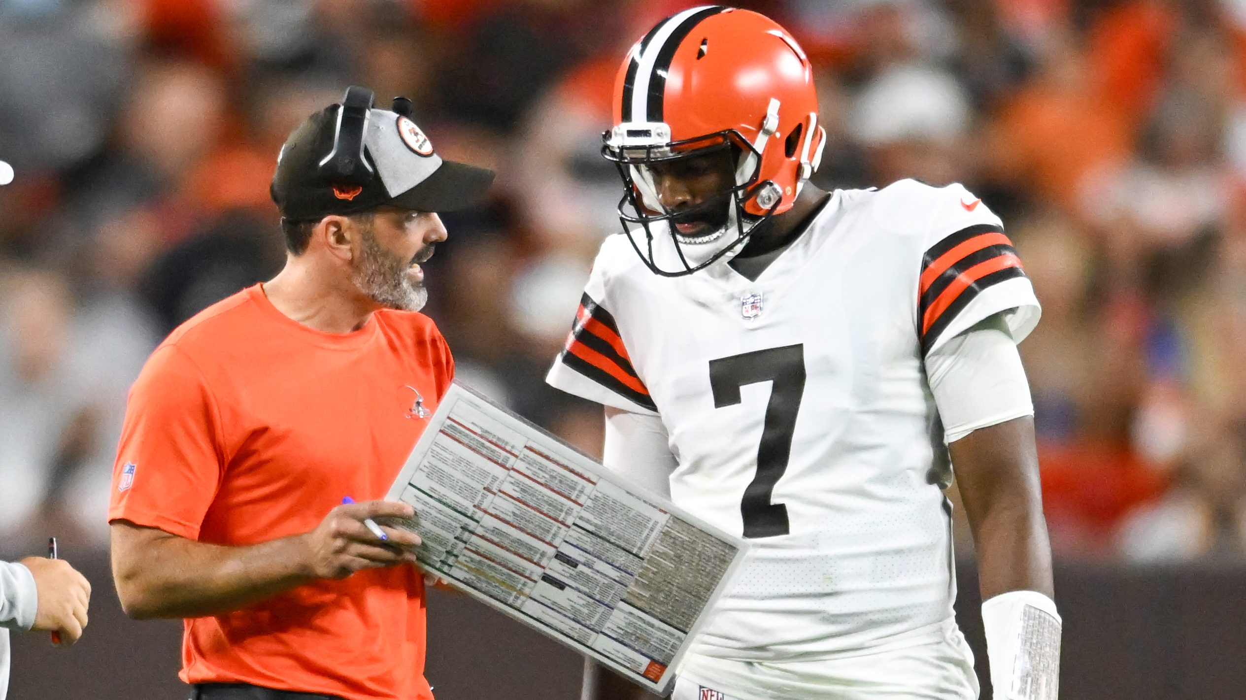 Presenting The Cleveland Browns' Quarterback Room: Jacoby Brissett And Josh  Dobbs