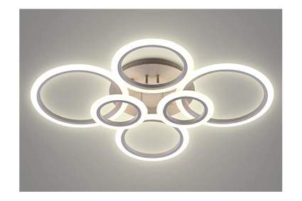 LED ceiling light made of rings