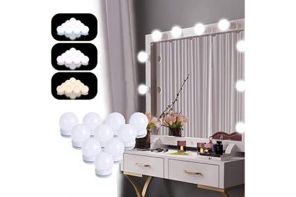 White stick on bulbs for vanity mirror