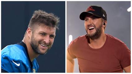 Tim Tebow Gets Revenge After Luke Bryan Messes With His Heisman Trophy