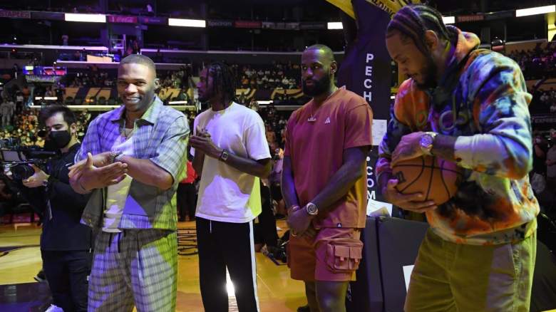 Lakers stars Russell Westbrook, Trevor Ariza, LeBron James and Carmelo Anthony