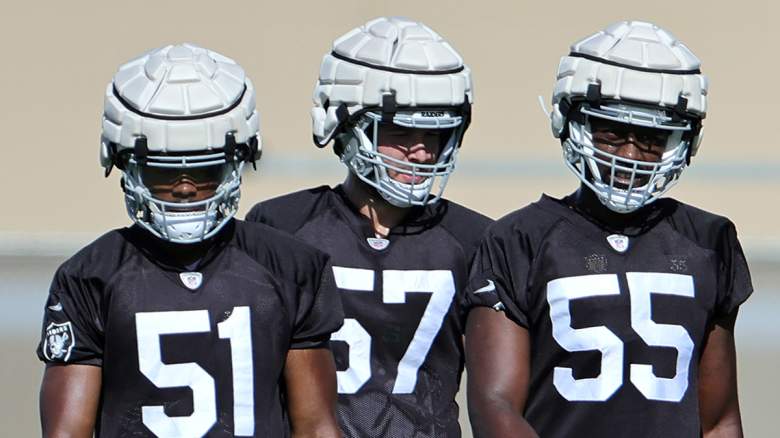 Las Vegas Raiders defensive end Malcolm Koonce (51) runs down