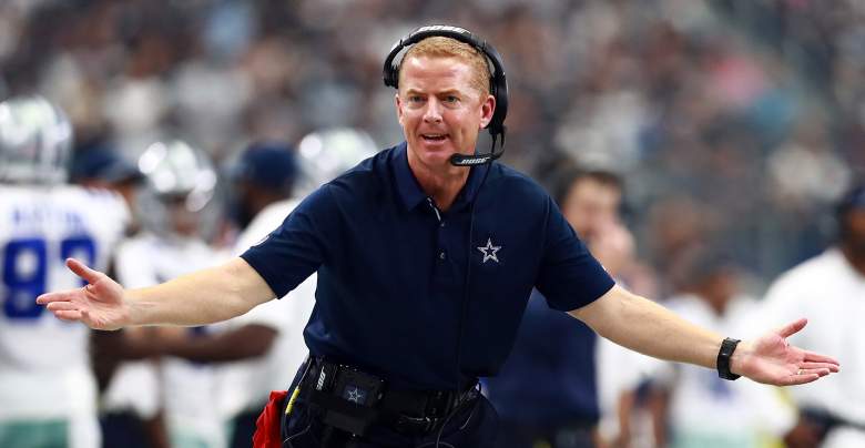 Head Coach Jason Garrett of the Dallas Cowboys throws a football News  Photo - Getty Images